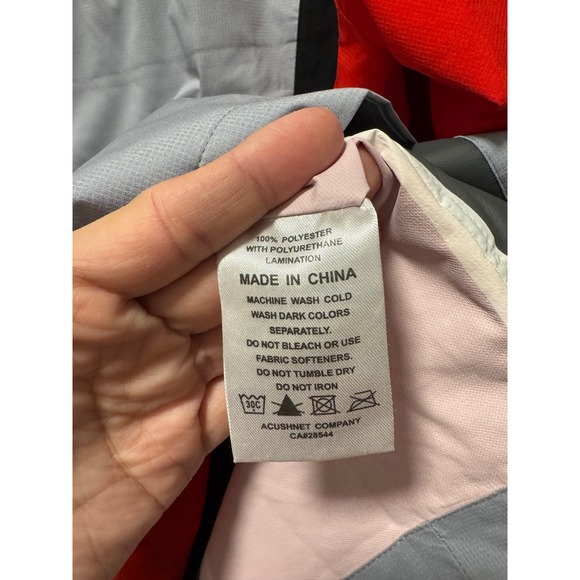 FootJoy DryJoys Hydrolite Chicago Blackhawks Golf Rain Jacket Mens XL Grey Red - Picture 3 of 4